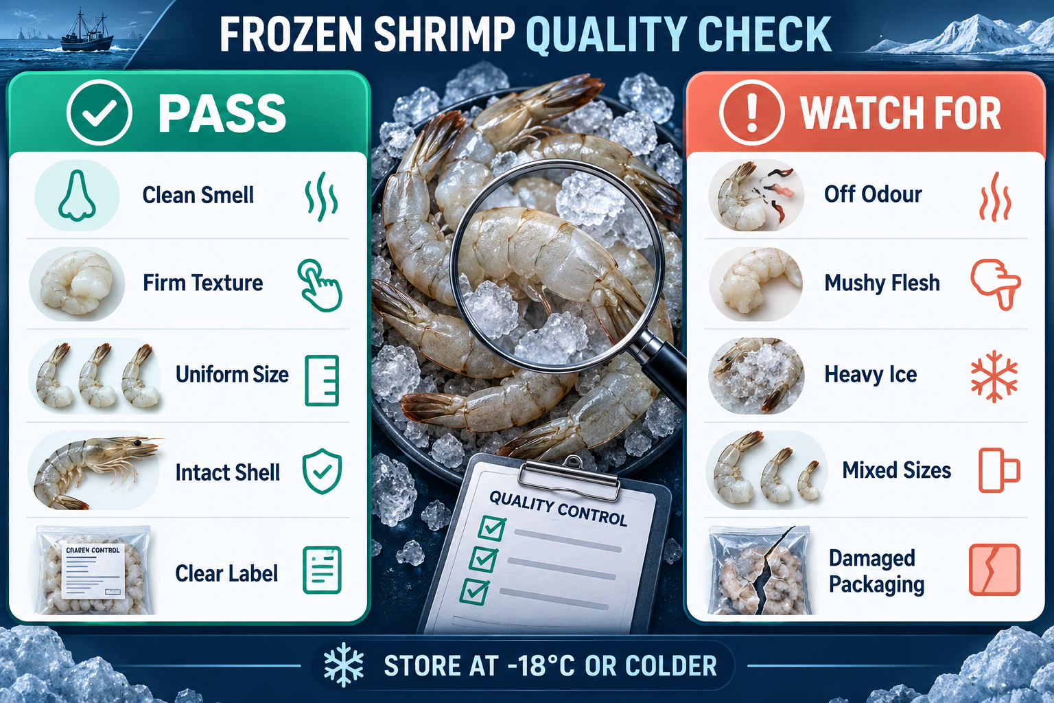 Frozen Shrimp Quality Check