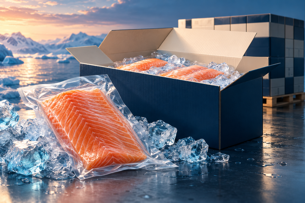 01-composite-illustration-of-frozen-salmon-fillet-vacuum-pouch-export-carton-and-pallet