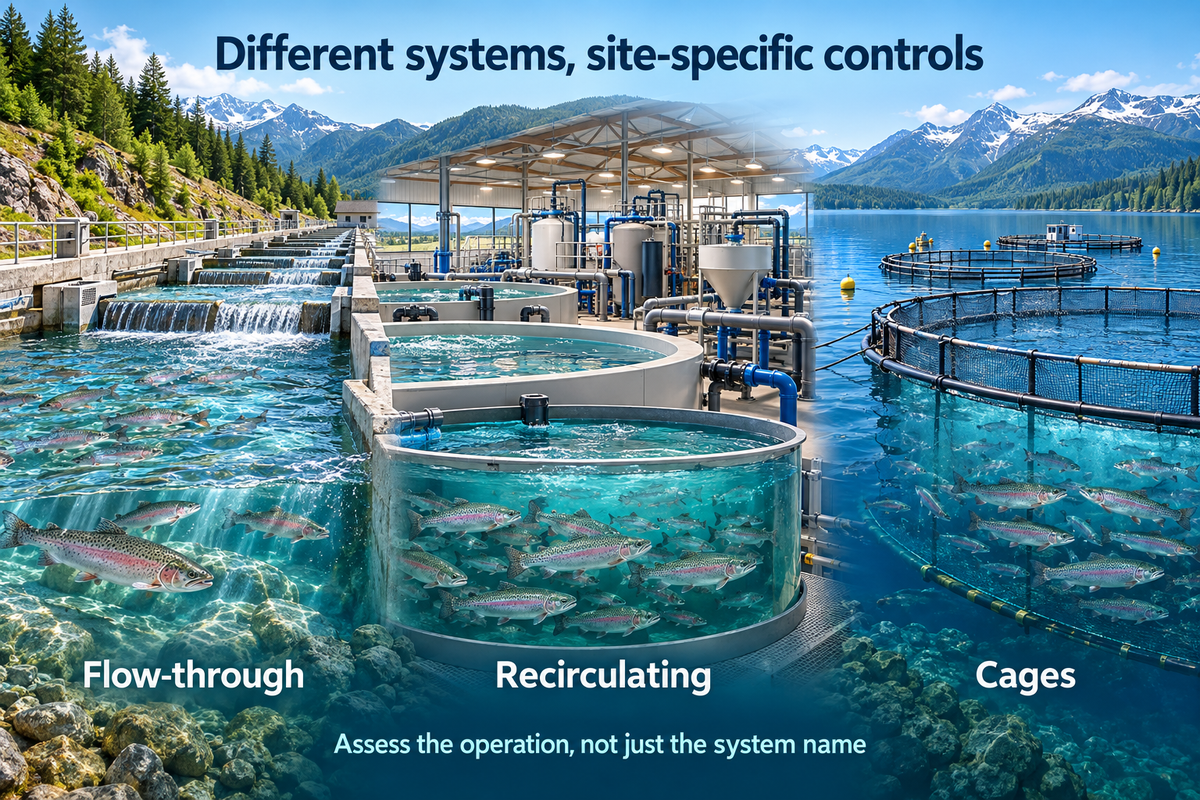 02-Flow-through-recirculating-and-cage-systems-require-site-specific-trout-farming-controls