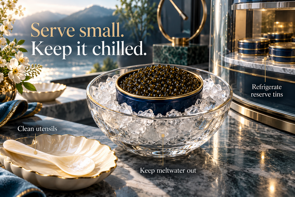 03-caviar-served-over-ice-with-clean-utensils-and-refrigerated-reserve-tins