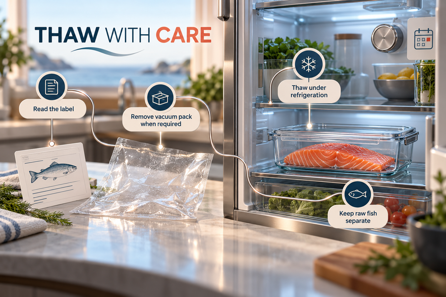 05-salmon-refrigerator-thawing-illustration-with-label-checks-vacuum-package-removal-and-raw-food-separation